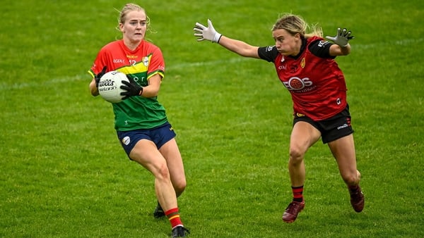 Sara Doyle of Carlow in action against Orla Swail of Down