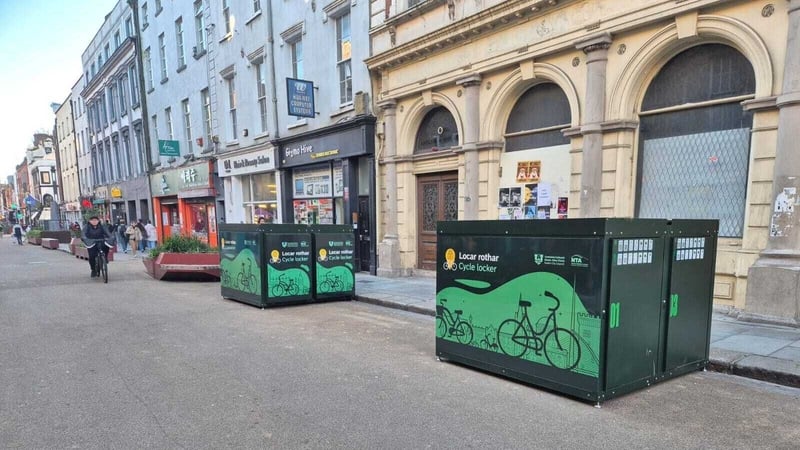 One of the cycle lockers in Dublin city centre