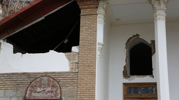 A general view of the historic Sa'dabad Complex, damaged in the US-Israeli attacks on Iran