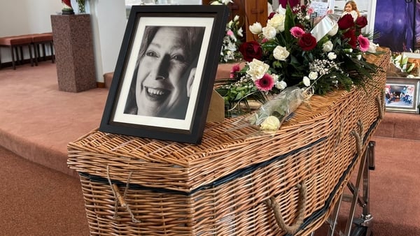 Funeral mass for Dolores Keane at Church of St Patrick and St Cuana in Kilcoona, Co Galway