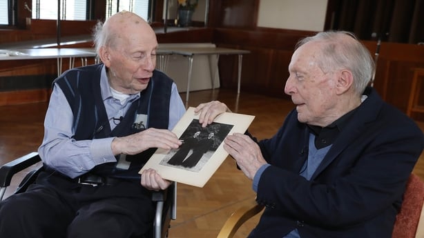 Twin brothers Fathers Joe and Matt Kelly celebrate the remarkable occasion of their 95th Birthday