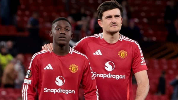 Kobbie Mainoo and Harry Maguire