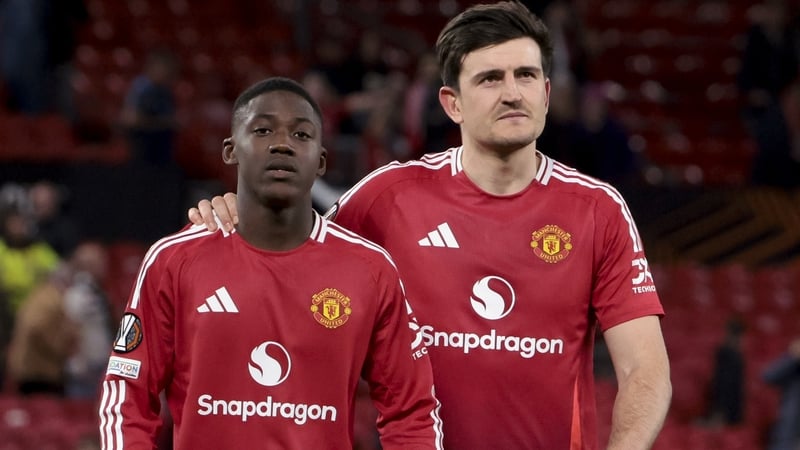 Kobbie Mainoo and Harry Maguire