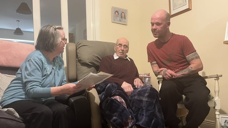 Elizabeth, Frank and David Stewart, Sligo retirement home residents