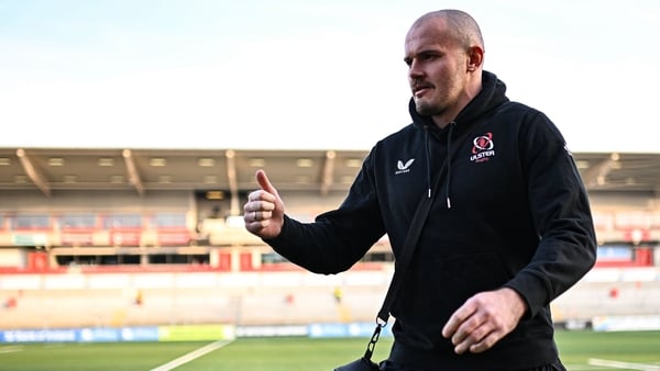 20 March 2026; Jacob Stockdale of Ulster before the United Rugby Championship match between Ulster and Connacht at Affidea Stadium in Belfast. Photo by Seb Daly/Sportsfile