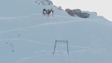 Controlled explosion of Germany’s last ski lift on a glacier
