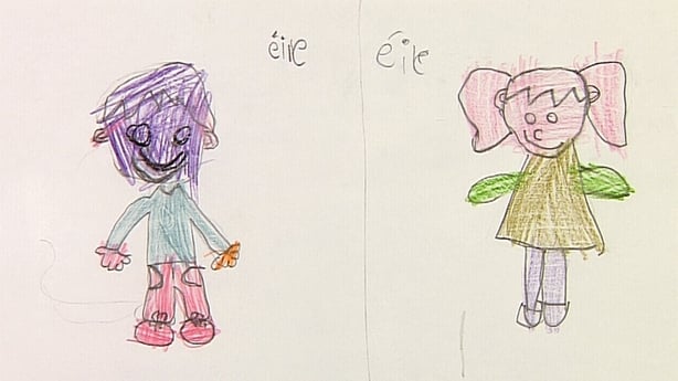 An picture showing two children.