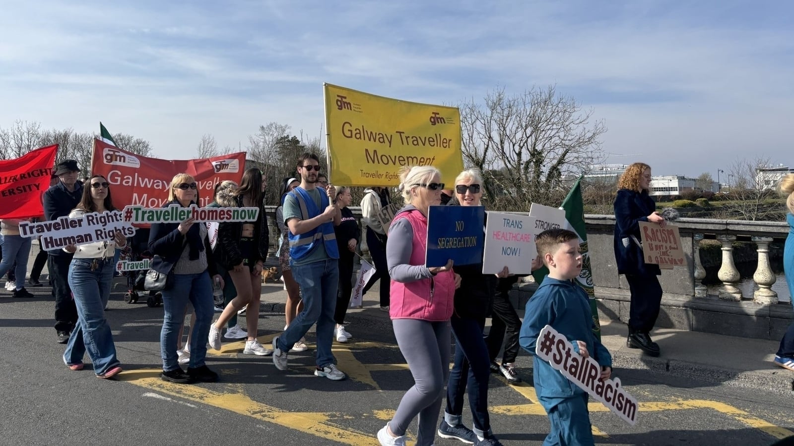 Groups rally in Galway against racial discrimination