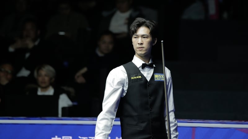 SHANGRAO, , CHINA - MARCH 22: Thepchaiya Un-Nooh of Thailand reacts in the Final match against Ronnie O'Sullivan of England on day 7 of the World Open Snooker 2026 at the Yushan Sports Center on March 22, 2026 in Shangrao, Jiangxi Province of China. (Phot