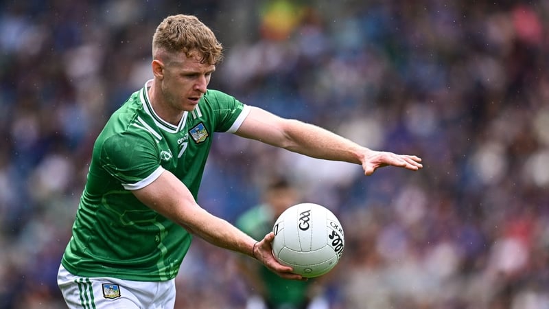 22 June 2025; Tony McCarthy of Limerick during the Tailteann Cup semi-final match between Wicklow and Limerick at Croke Park in Dublin. Photo by Piaras Ó Mídheach/Sportsfile