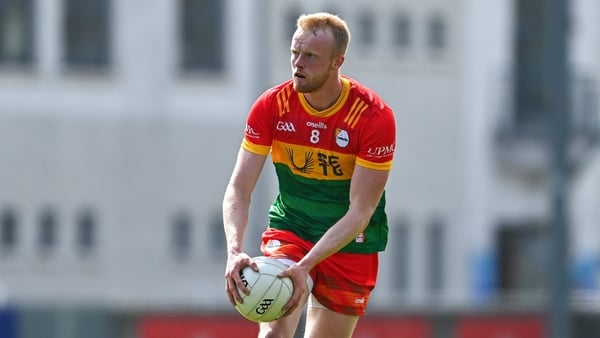 1 June 2024; Conor Doyle of Carlow during the Tailteann Cup Group 3 Round 4 match between Wicklow and Carlow at Parnell Park in Dublin. Photo by Daire Brennan/Sportsfile