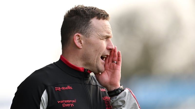 22 March 2026; Mayo manager Andy Moran shouts instructions to his team during the Allianz Football League Division 1 match between Mayo and Roscommon at Hastings Insurance MacHale Park in Castlebar, Mayo. Photo by Paul Phelan/Sportsfile