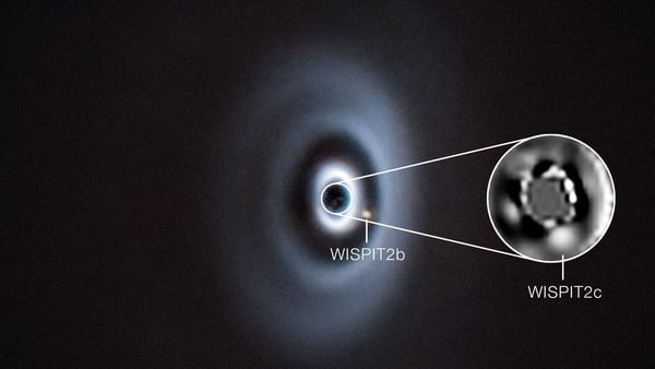 The planetary system being born around the young star WISPIT 2