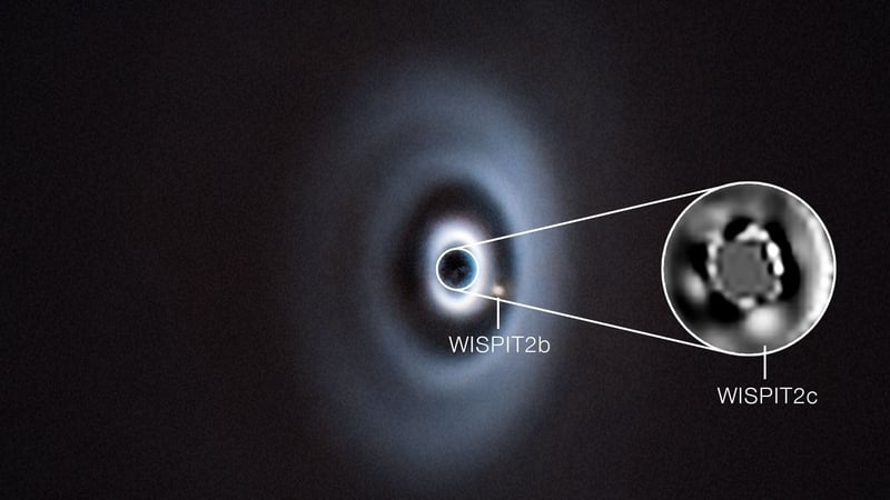 The planetary system being born around the young star WISPIT 2