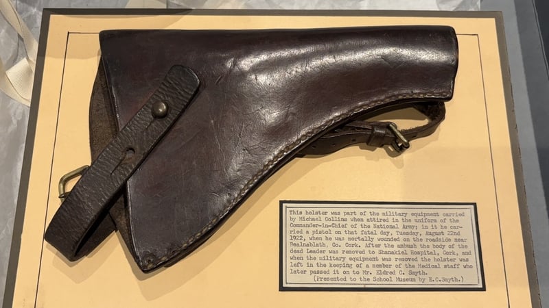A holster, said to be worn by Michael Collins when he was shot and killed