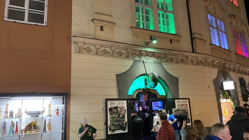 Durty Nellys Irish Pub in Prague on Tuesday night.