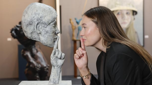 IIsobel Carnegie of Gormleys Gallery at the opening of the inaugural Art Evolve fair, 2024