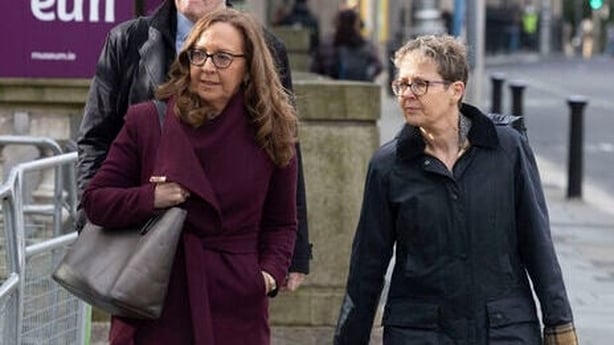 Lynne Embleton, Aer Lingus CEO, is pictured arriving at Leinter house