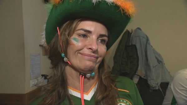 Jennifer Parrott stands in an Ireland jersey.