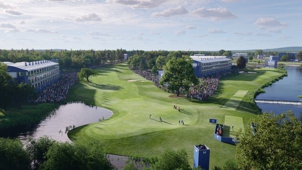 An artist's impression of the 14th hole at the 2024 Ryder Cup