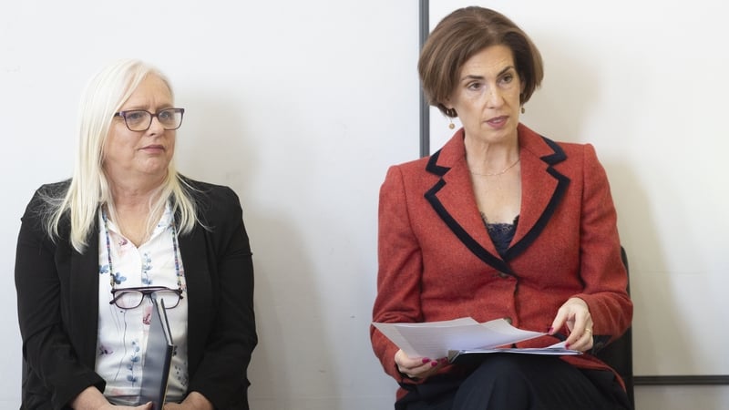 Jackie Fox and Minister for Education & Youth Hildegarde Naughton TD at the launch marking the addition of a new lesson on Coco’s Law to An Garda Síochána’s Schools Programme.