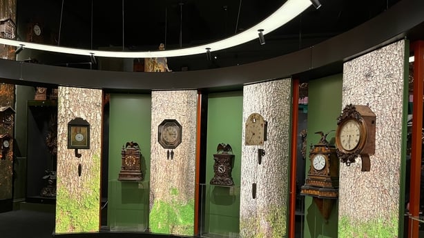 A display of cuckoo clocks at the museum