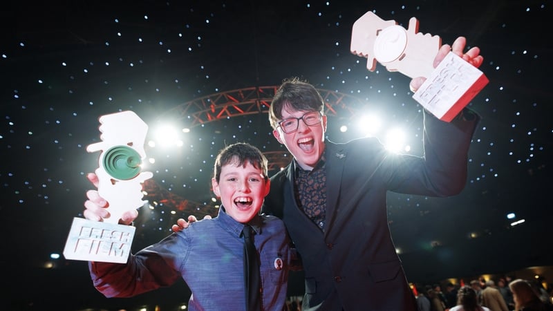 Repro Free: 26/03/2026 Ireland’s Young Filmmaker of the Year 2026 and brother Ireland’s Junior Young Filmmaker of the Year Cavan brothers Liam Raymond (18) and Fionn Barra Raymond (12) celebrate a remarkable double win at the Ireland’s Young Filmmaker of