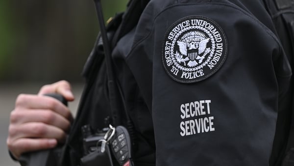 Secret Service agents are on duty at Pennsylvania Avenue in front of the White House in Washington D.C., United States on April 7, 2023