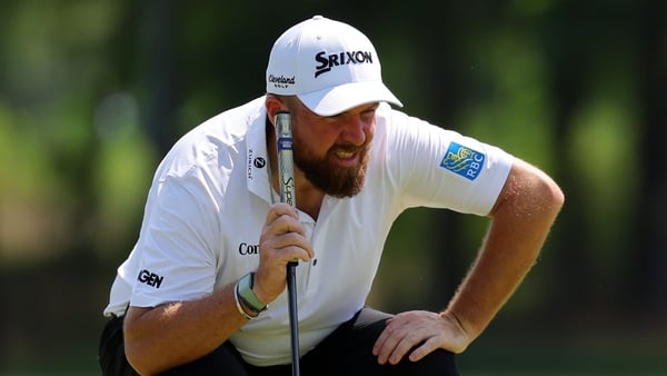 HOUSTON, TEXAS - MARCH 27: Shane Lowry of Ireland lines up a putt on the fifth green during the second round of the Texas Children's Houston Open 2026 at Memorial Park Golf Course on March 27, 2026 in Houston, Texas. (Photo by Jordan Bank/Getty Images)