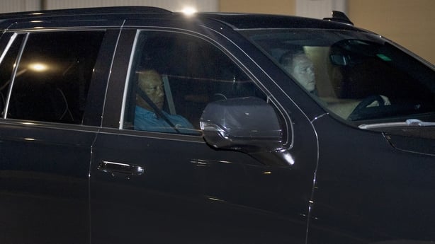 STUART, FLORIDA - MARCH 27: Tiger Woods is driven from the Martin County Jail after being arrested for driving under the influence after a car crash on March 27, 2026 in Stuart, Florida. The Martin County Sheriff's Office said that Woods and the other driver involved in the two-car crash in Jupiter 