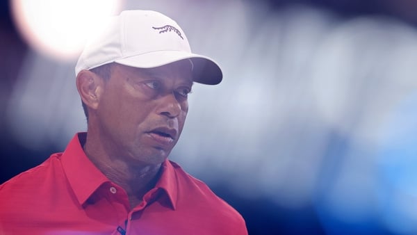 Tiger Woods in action at SoFi Center in Palm Beach Gardens, Florida, earlier this week