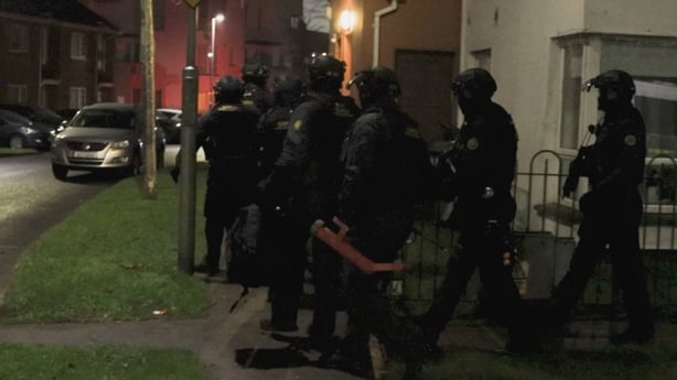 A garda raid on the Hennessy family home