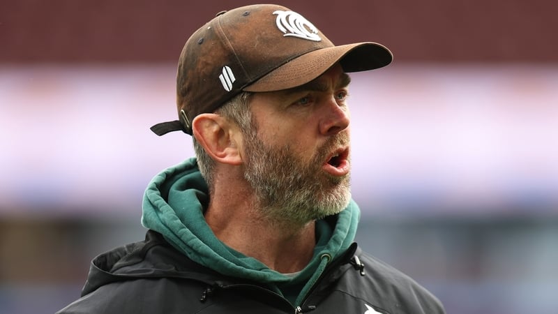 BIRMINGHAM, ENGLAND - MARCH 28: Geoff Parling, Head Coach of Leicester Tigers looks on prior to the Gallagher PREM match between Gloucester Rugby and Leicester Tigers at Villa Park on March 28, 2026 in Birmingham, England. (Photo by Nathan Stirk/Getty Ima