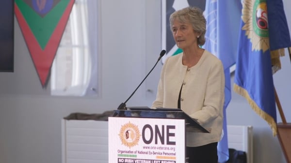 President Catherine Connolly speaking at the ONE annual convention