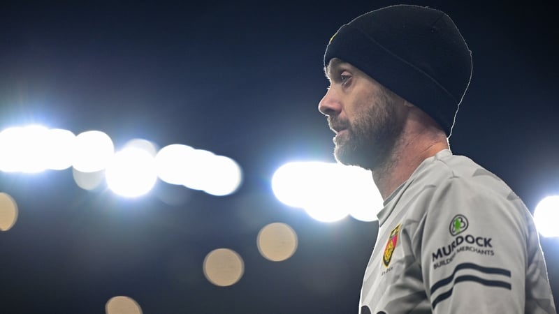 28 March 2026; Down manager Conor Laverty during the Allianz Football League Division 3 final match between Down and Wexford at Croke Park in Dublin. Photo by David Fitzgerald/Sportsfile
