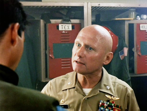 James Tolkan as Cdr. Tom "Stinger" Jordan. in Top Gun