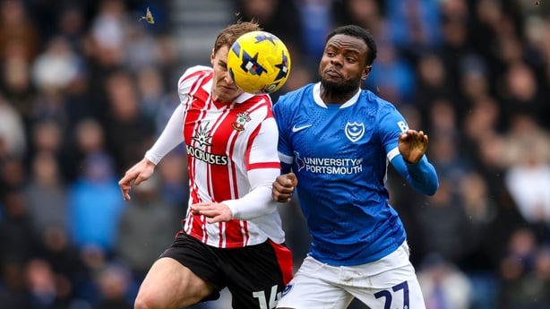 Millenic Alli, right, in action for Portsmouth during a Championship clash with Southampton earlier this season
