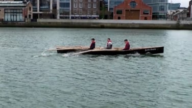 President launches currach boat project on River Liffey