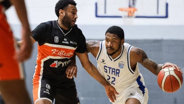 Josh Wilson left of Killester and Shane Dezonie Belfast Star