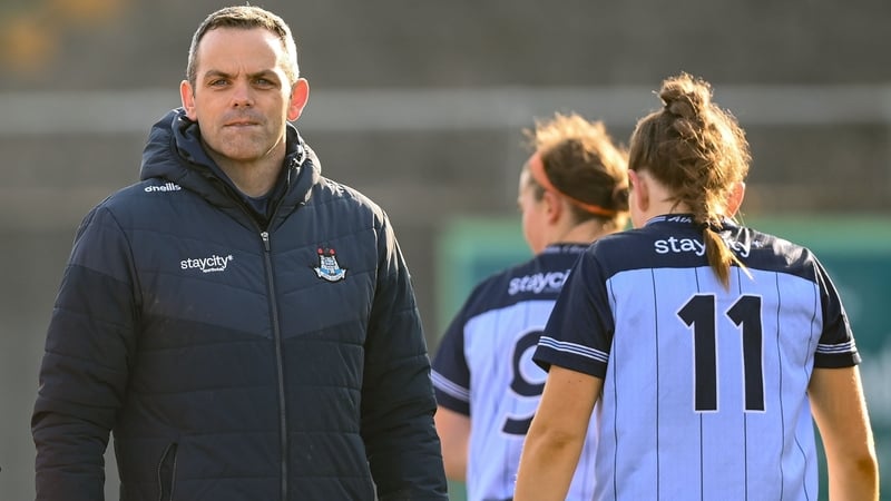 21 March 2026; Dublin joint-manager Paul Casey before the Lidl Ladies National Football League Division 1 Round 6 match between Galway and Dublin at Tuam Stadium in Tuam, Galway. Photo by Stephen McCarthy/Sportsfile