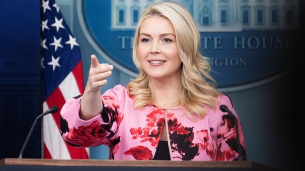 Karoline Leavitt, White House press secretary, conducts a press briefing on Monday, March 30, 2026.