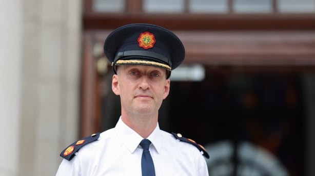 A photograph of Garda Commissioner Justin Kelly in uniform