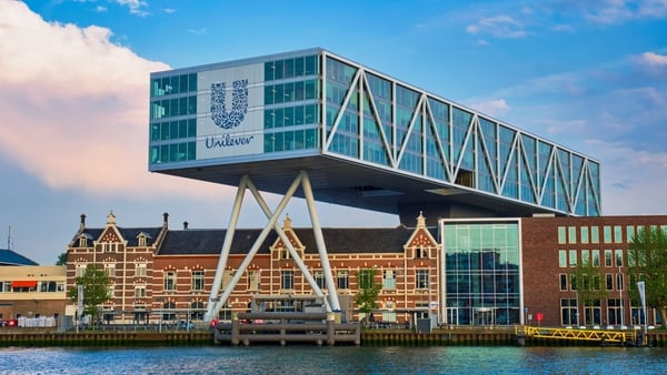 Unilever Bestfoods headquarters building De Brug (The Bridge) built over an existing historical factory from 1891 designed by architect Chris de Jonge