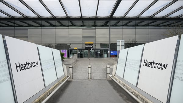 LONDON, ENGLAND - MARCH 21: A general view of the exterior of Terminal 4 of Heathrow airport, after a fire at a nearby electrical substation led to the second busiest airport in the world closing for the day, at Heathrow on March 21, 2025 in London, Engla