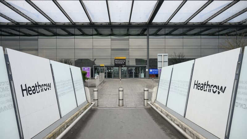 LONDON, ENGLAND - MARCH 21: A general view of the exterior of Terminal 4 of Heathrow airport, after a fire at a nearby electrical substation led to the second busiest airport in the world closing for the day, at Heathrow on March 21, 2025 in London, Engla