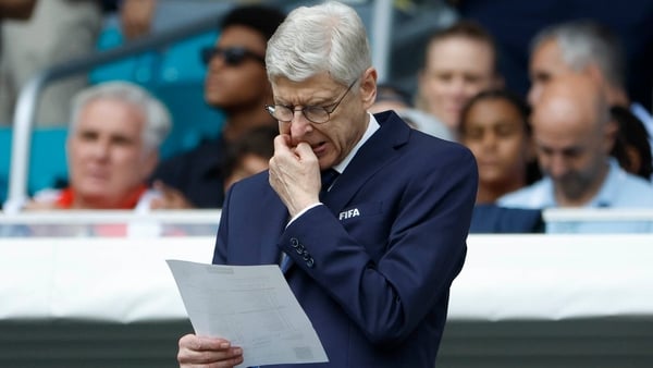 Arsene Wenger attends the FIFA Club World Cup 2025 round of 16 match between Real Madrid CF and Juventus Turin at Hard Rock Stadium on July 1, 2025 in Miami Gardens, United States.