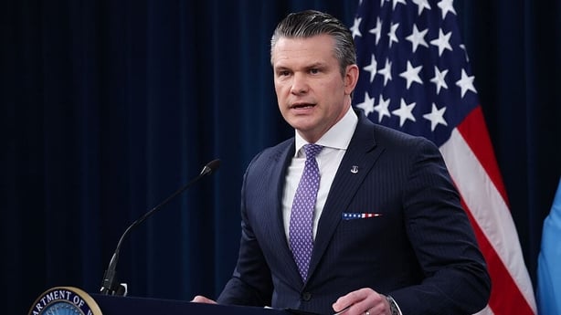US Secretary of Defence Pete Hegseth speaks during a press briefing at the Pentagon 