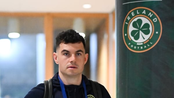 John Egan of Republic of Ireland arrives before the international friendly match between Republic of Ireland and North Macedonia at Aviva Stadium in Dublin.
