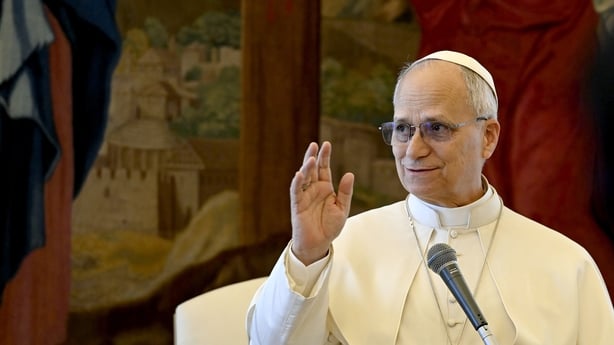 Pope Leo XIV meets with Benedictine monastic communities during an audience at the Apostolic Palace on March 30, 2026 in Vatican City, Vatican. Pope Leo XIV gave this encouragement to three communities of Benedictine nuns - the monastic community of the Abbey of Saint Scholastica in Subiaco, the mon