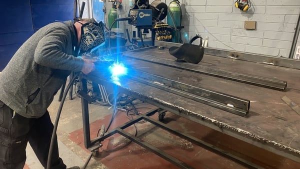 A person working in the PACE workshop in north Dublin